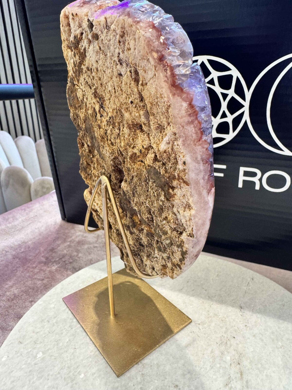Roze Amethist slab (eyecatcher) 1,4KG - Afbeelding 4