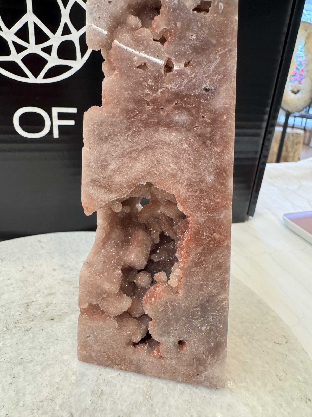 Roze Amethist toren XL (29cm) - Afbeelding 5