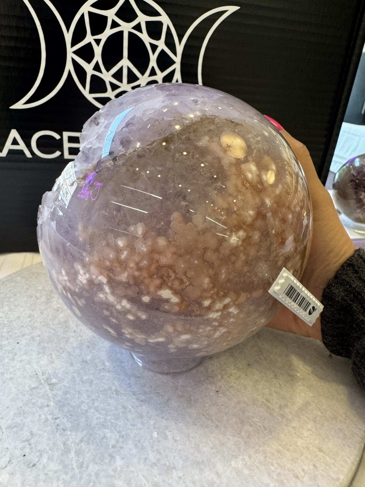 Roze Amethist sphere/bol (⌀12cm) - Afbeelding 4