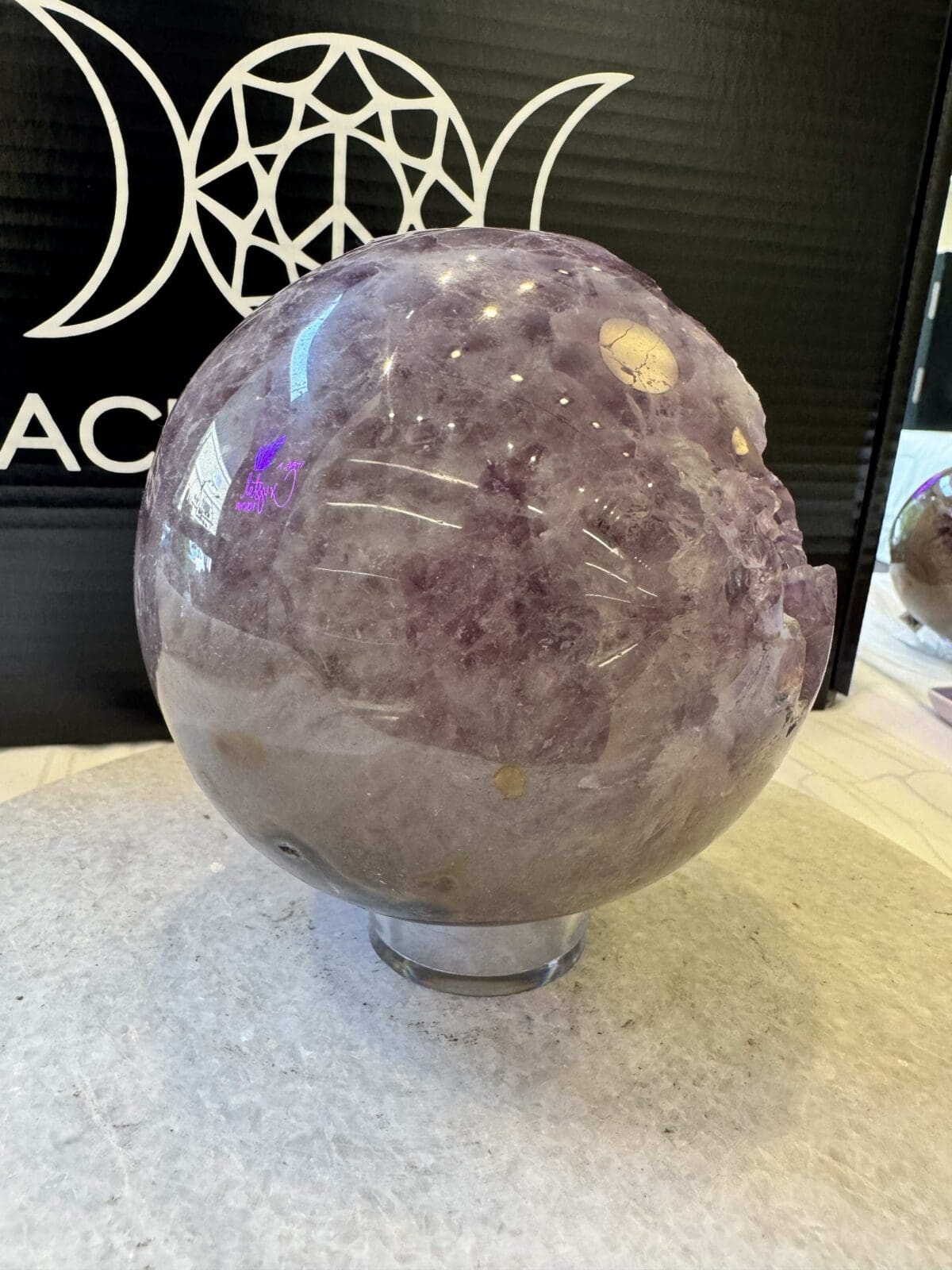 Amethist sphere/bol (⌀12cm) - Afbeelding 3