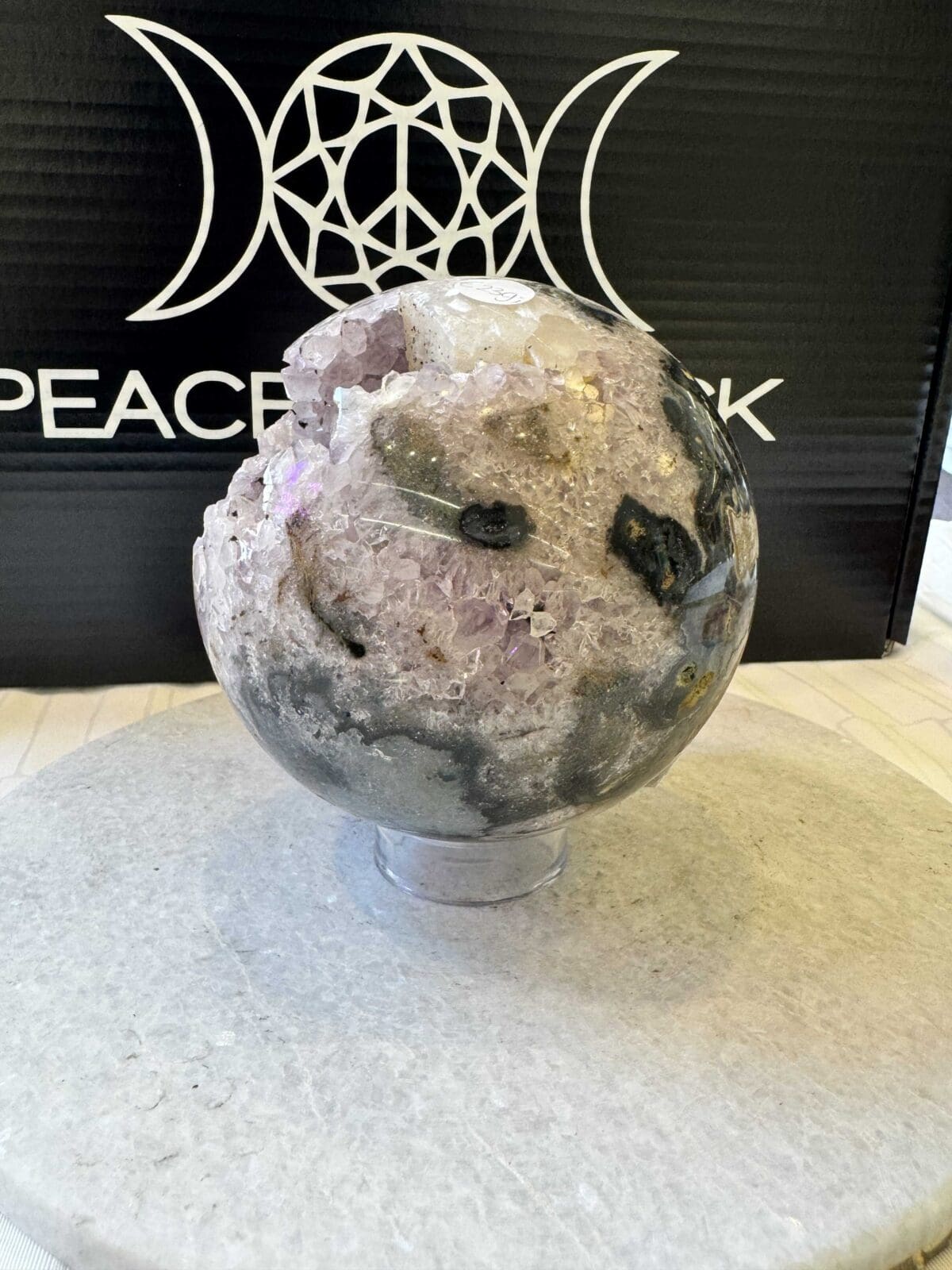 Agaat Amethist sphere/bol (⌀10cm) - Afbeelding 5