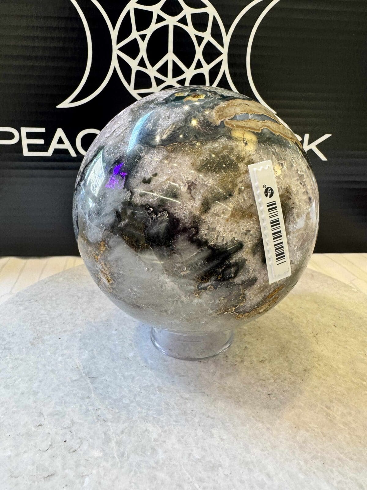 Agaat Amethist sphere/bol (⌀10cm) - Afbeelding 6