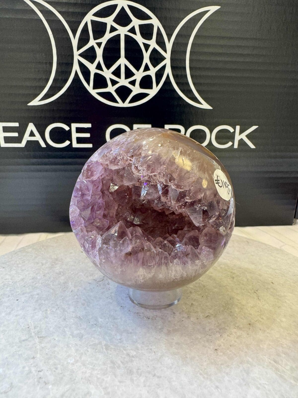 Agaat Amethist sphere/bol (⌀7.5cm) - Afbeelding 5