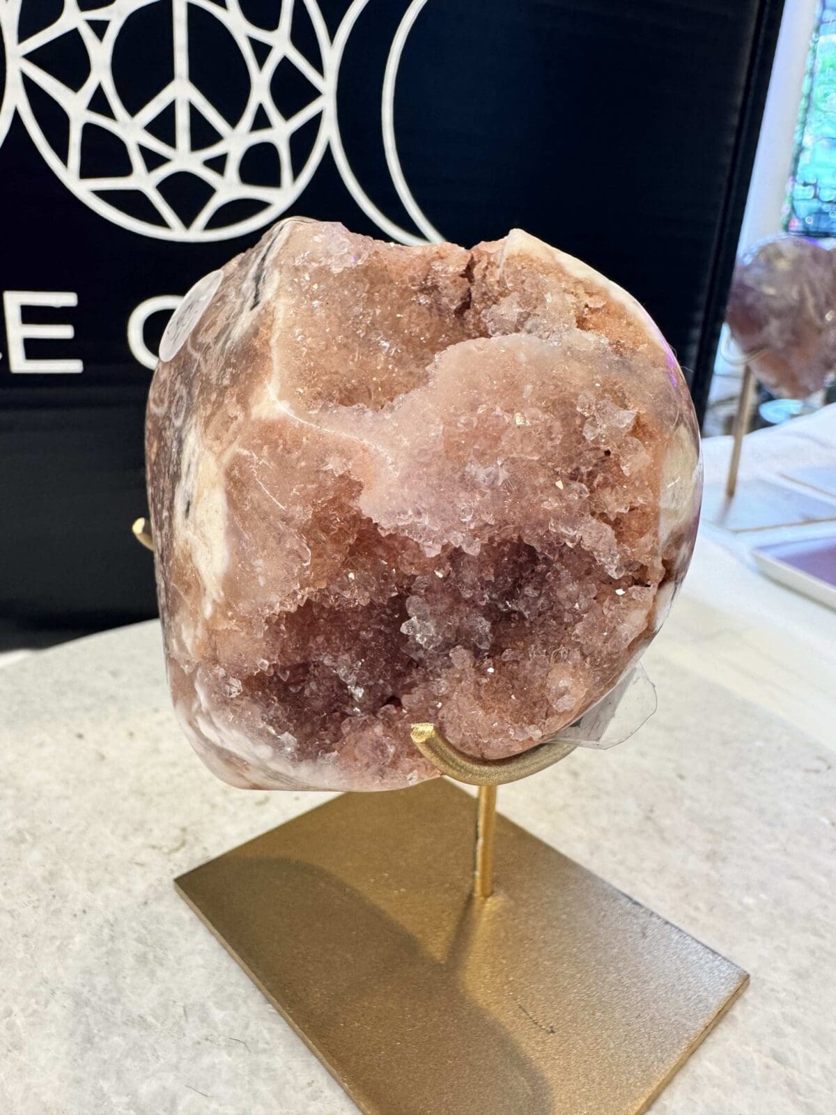 Roze Amethist Hart - Afbeelding 5
