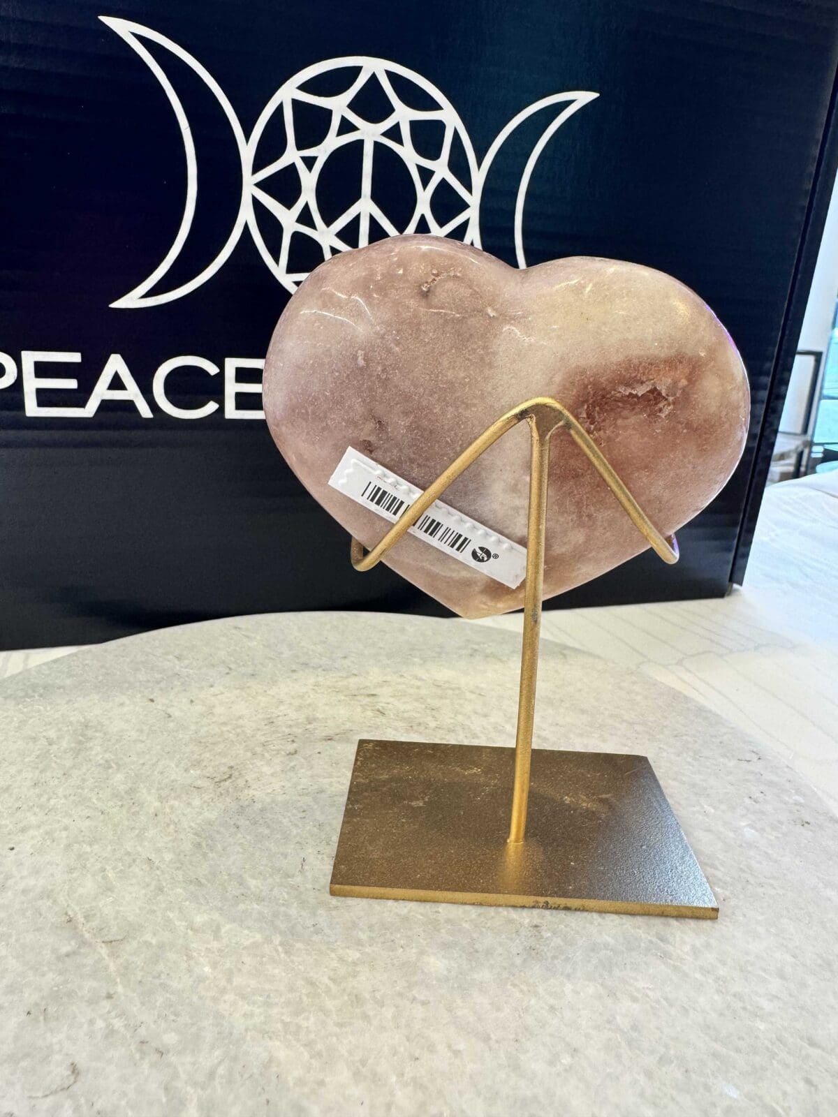 Roze Amethist Hart - Afbeelding 3
