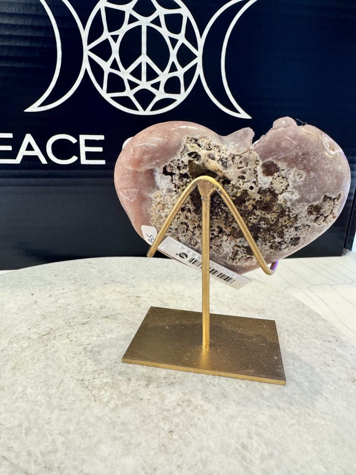 Roze Amethist Hart - Afbeelding 3