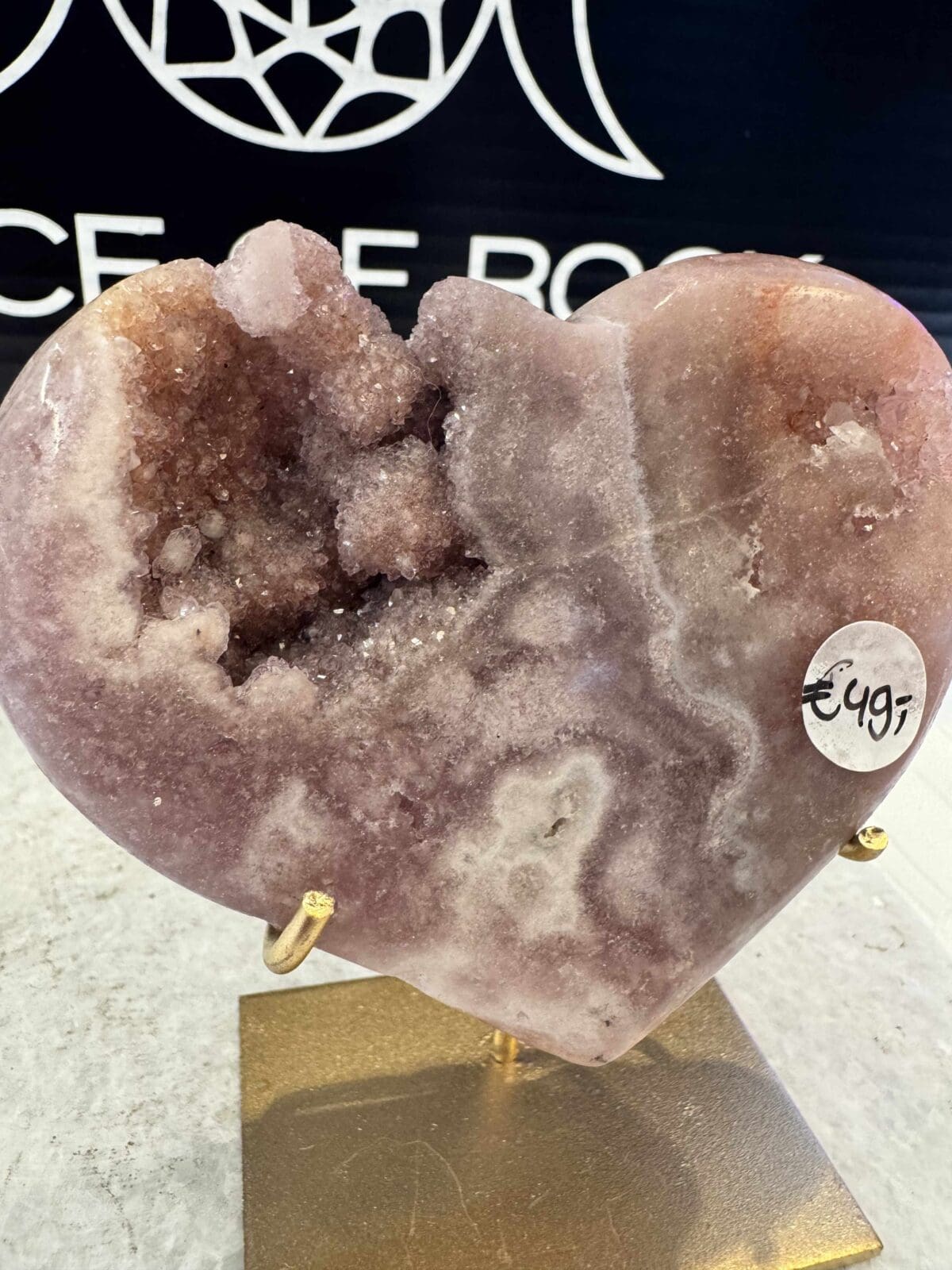 Roze Amethist Hart - Afbeelding 5