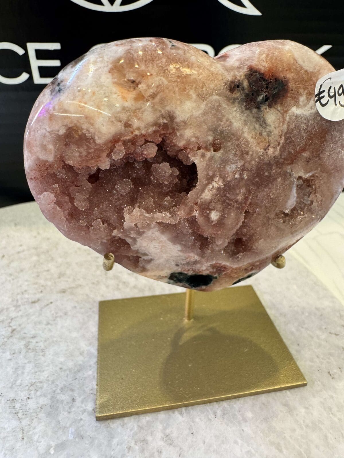 Roze Amethist Hart - Afbeelding 6