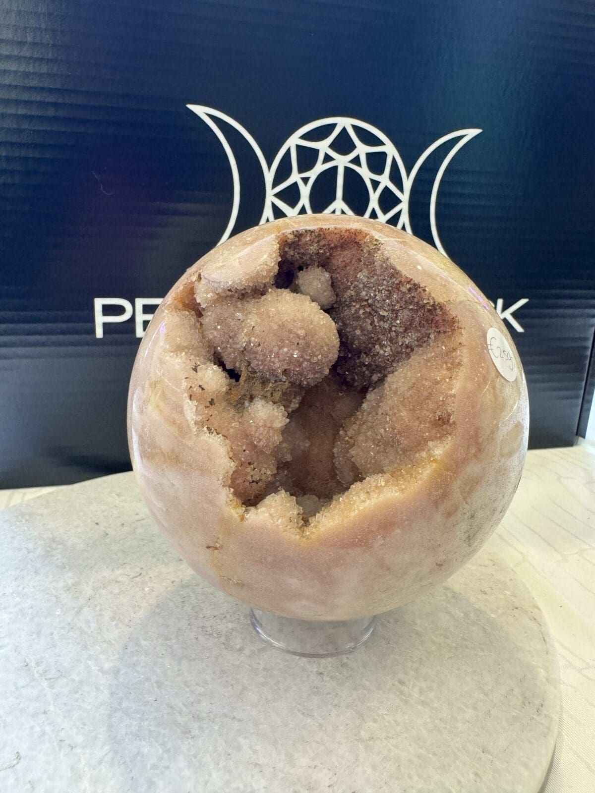 Roze Amethist sphere/bol (⌀10cm)