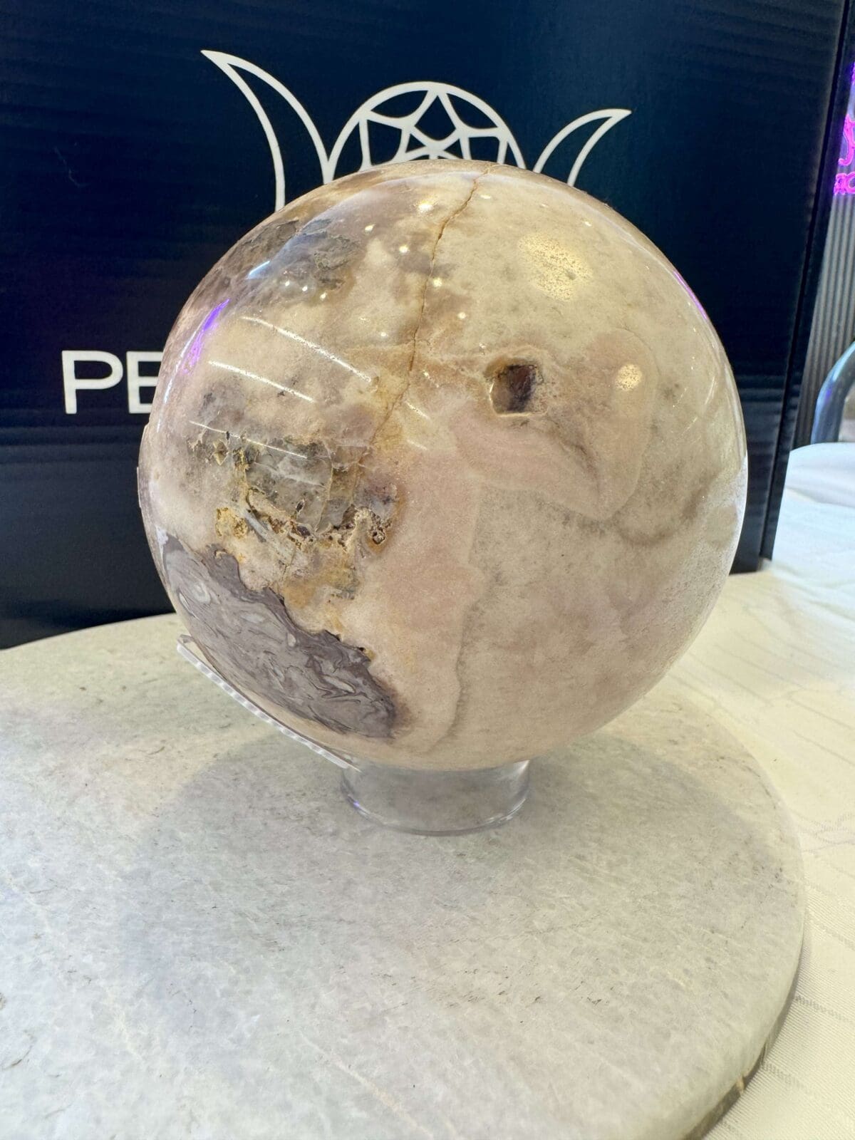 Roze Amethist sphere/bol (⌀10cm) - Afbeelding 3