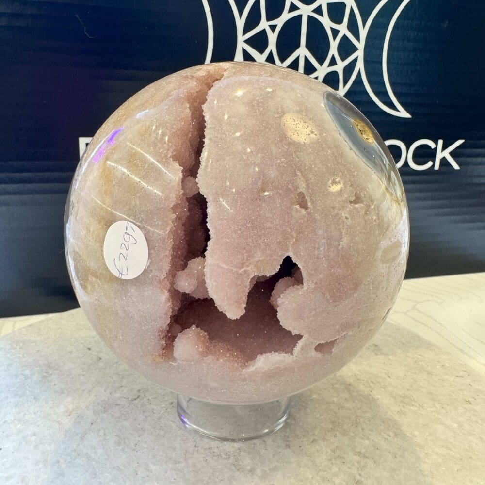 Roze Amethist sphere/bol (⌀10cm)