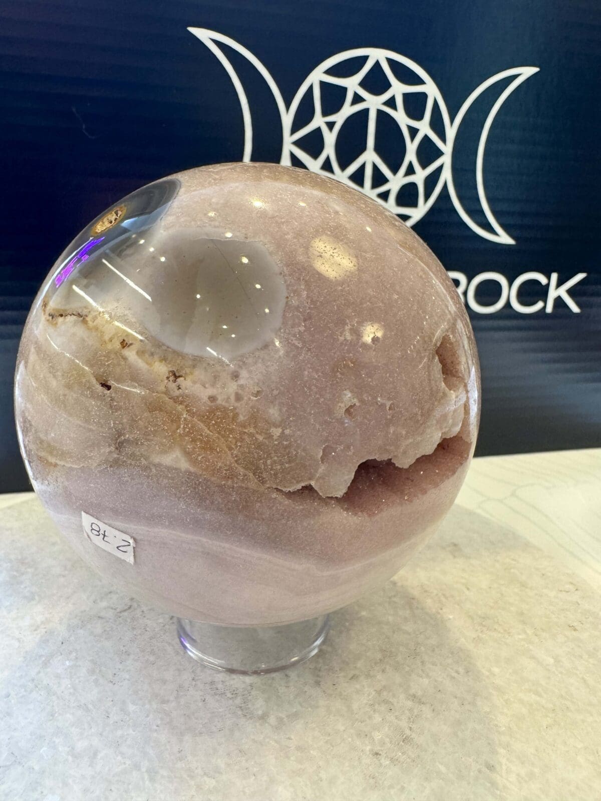 Roze Amethist sphere/bol (⌀10cm) - Afbeelding 5