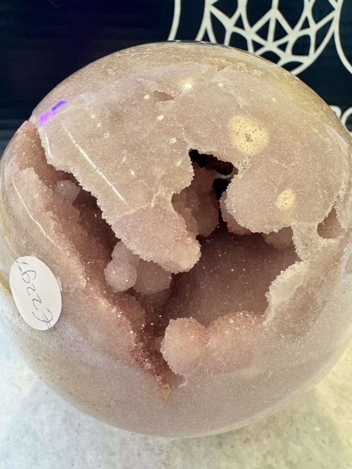 Roze Amethist sphere/bol (⌀10cm) - Afbeelding 7