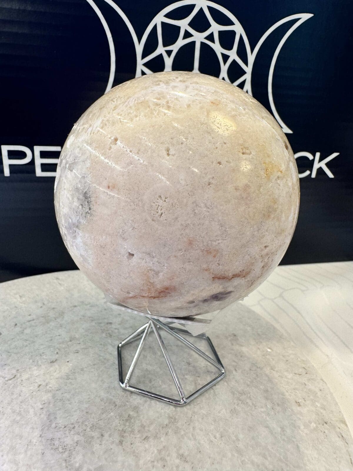 Roze Amethist sphere/bol (⌀8cm) - Afbeelding 3