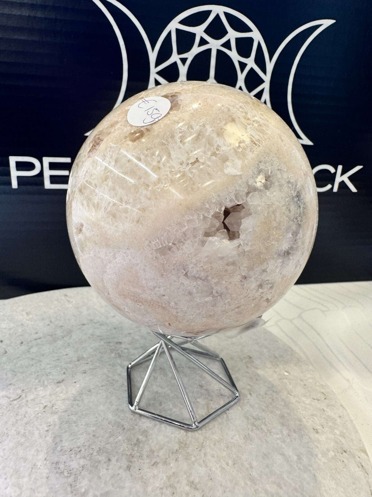 Roze Amethist sphere/bol (⌀8cm) - Afbeelding 4