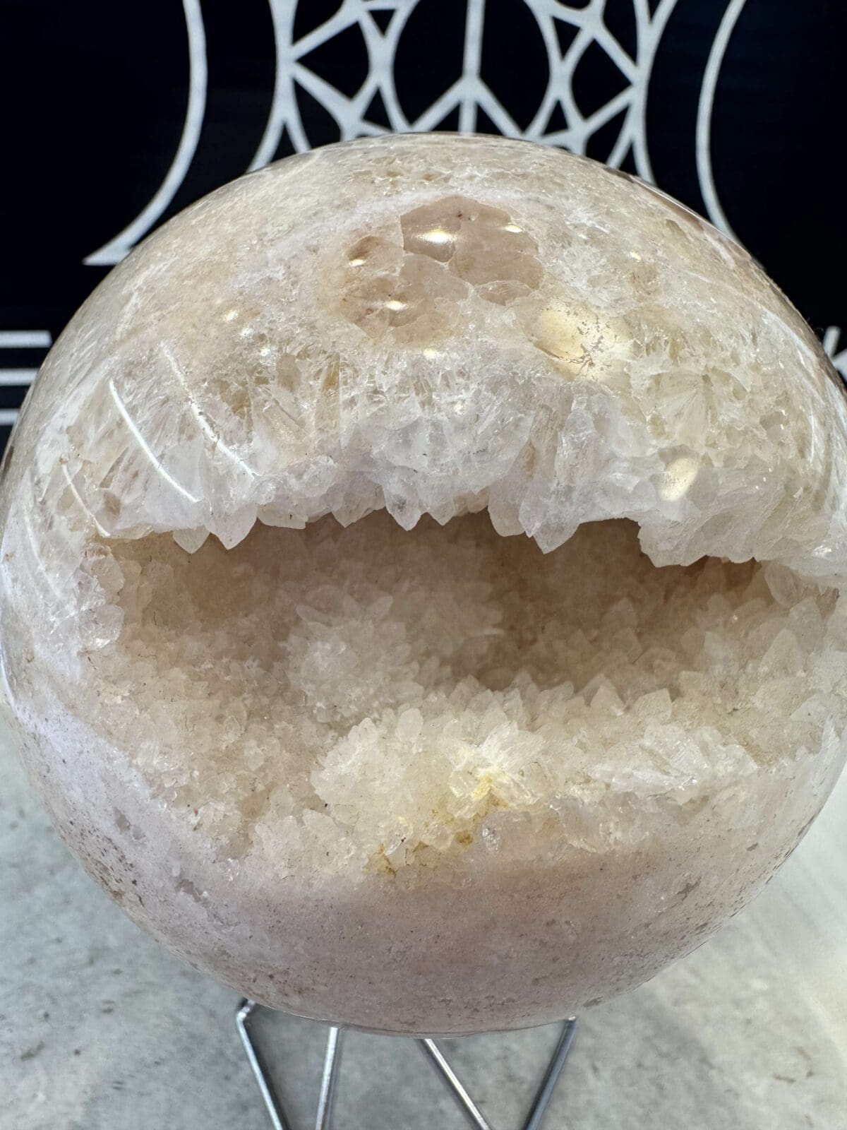 Roze Amethist sphere/bol (⌀8cm) - Afbeelding 7