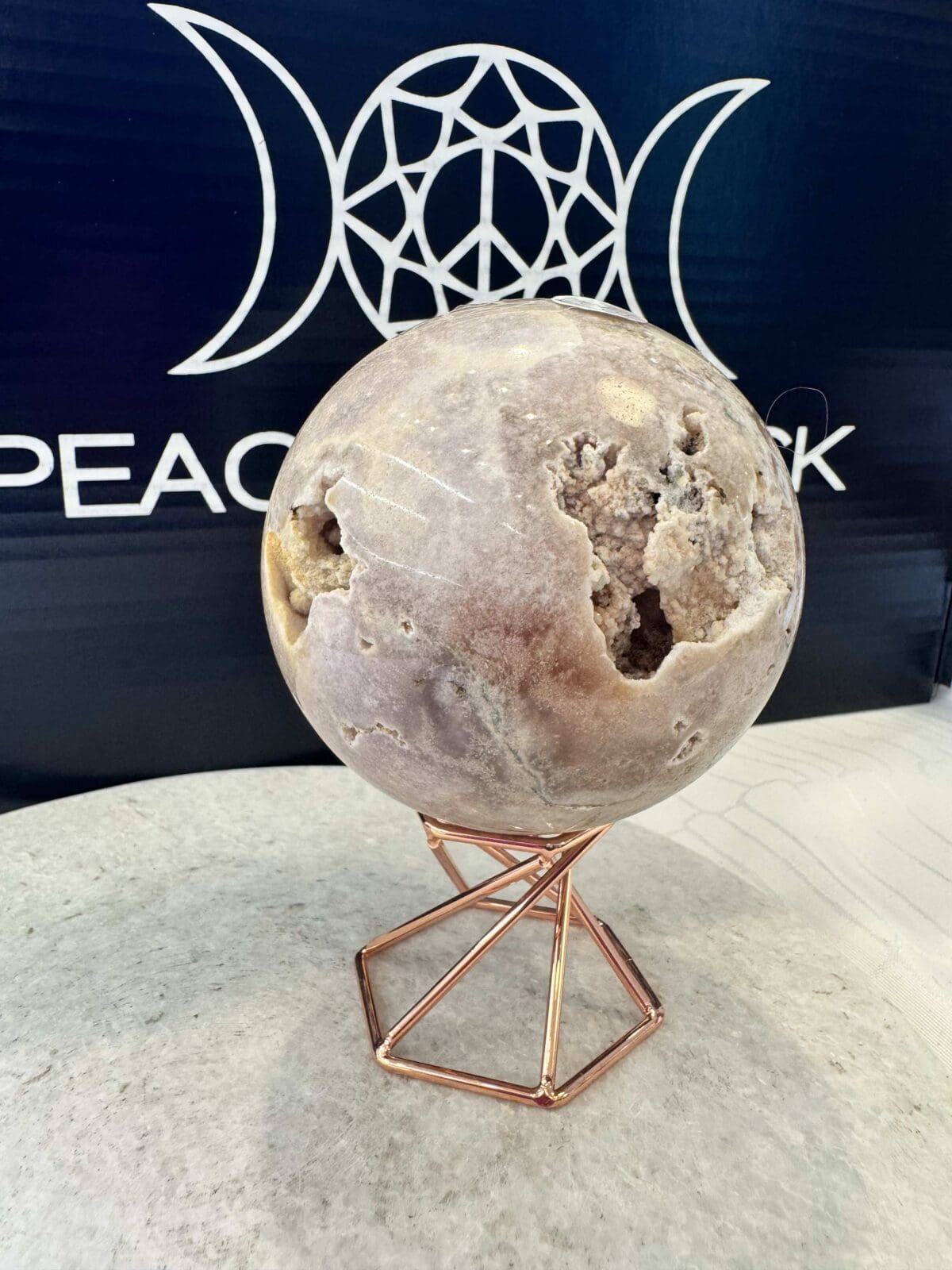 Roze Amethist sphere/bol (⌀7cm)