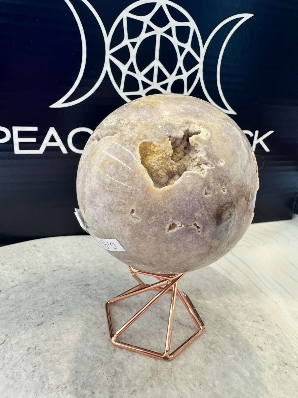 Roze Amethist sphere/bol (⌀7cm) - Afbeelding 2