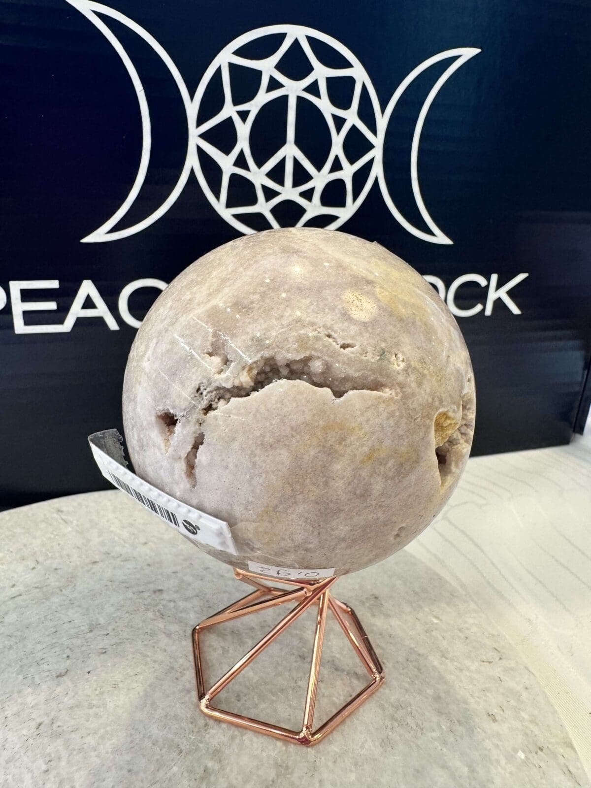 Roze Amethist sphere/bol (⌀7cm) - Afbeelding 3