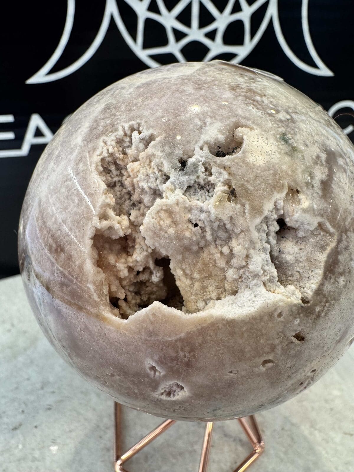 Roze Amethist sphere/bol (⌀7cm) - Afbeelding 6