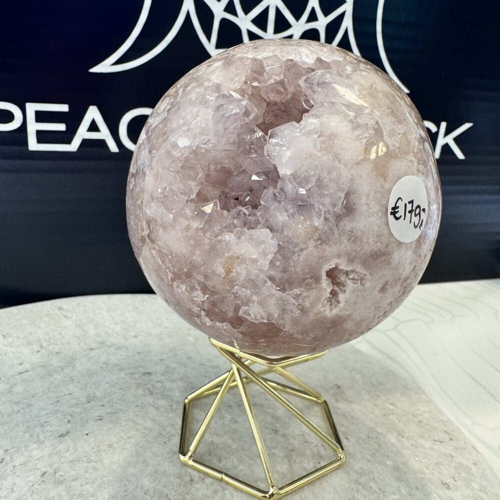 Roze Amethist sphere/bol (⌀8cm)