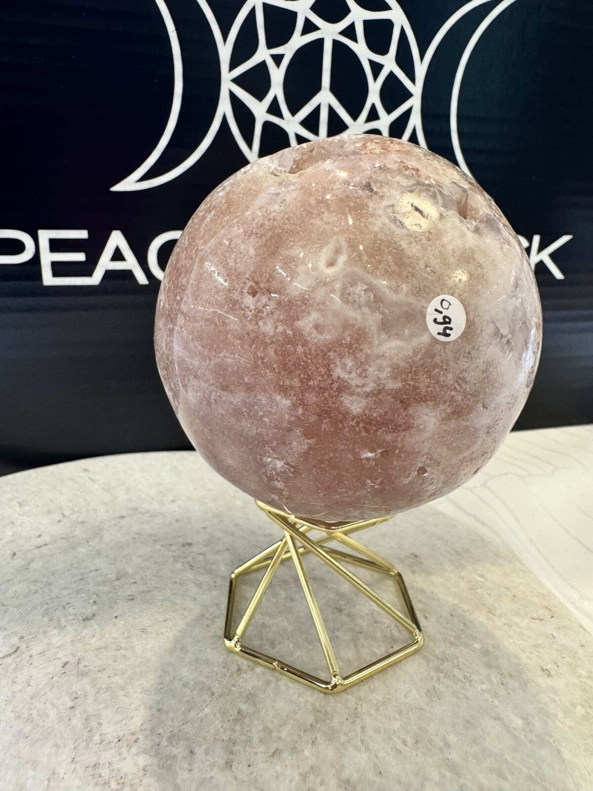 Roze Amethist sphere/bol (⌀8cm) - Afbeelding 4