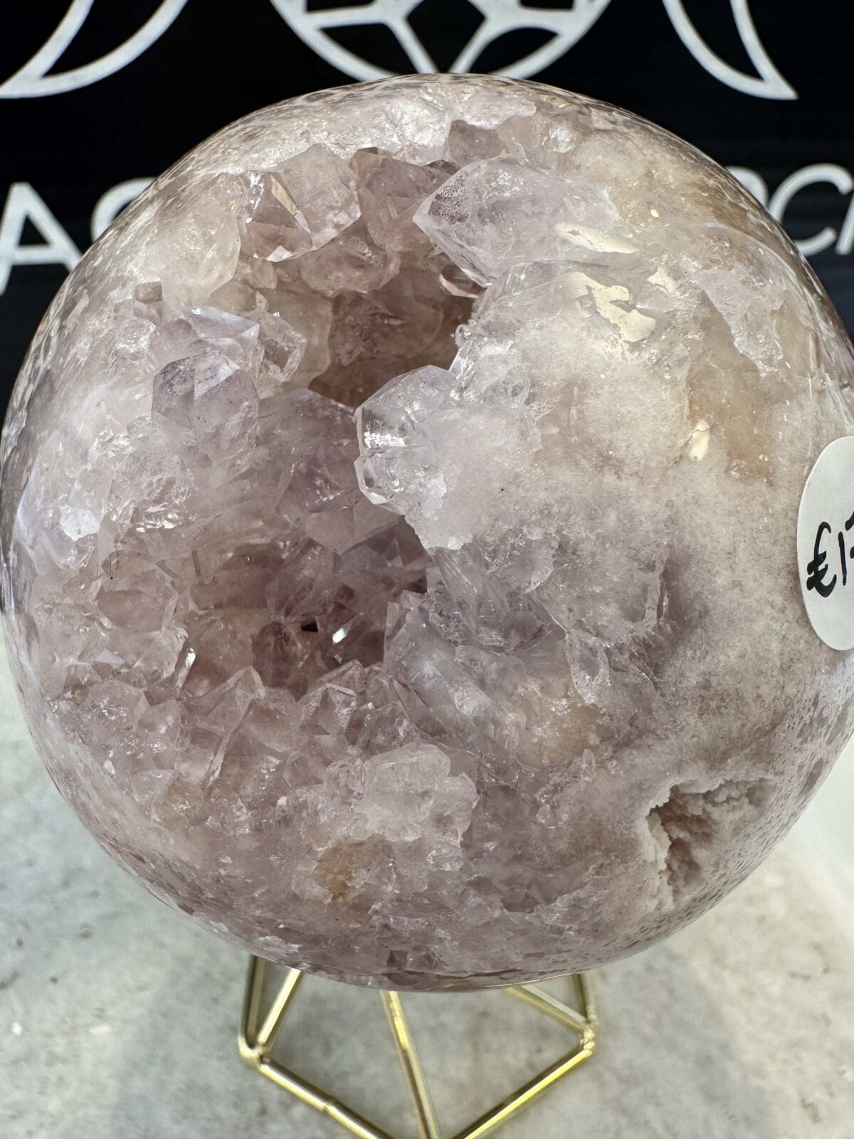 Roze Amethist sphere/bol (⌀8cm) - Afbeelding 5