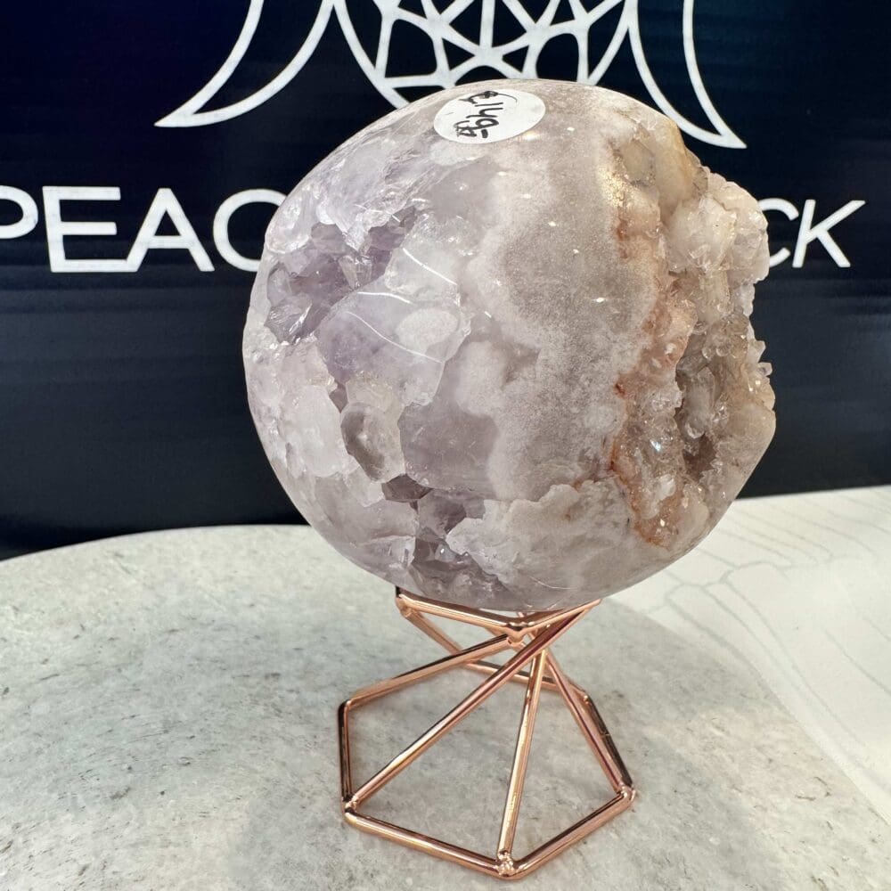 Roze Amethist sphere/bol (⌀7cm)