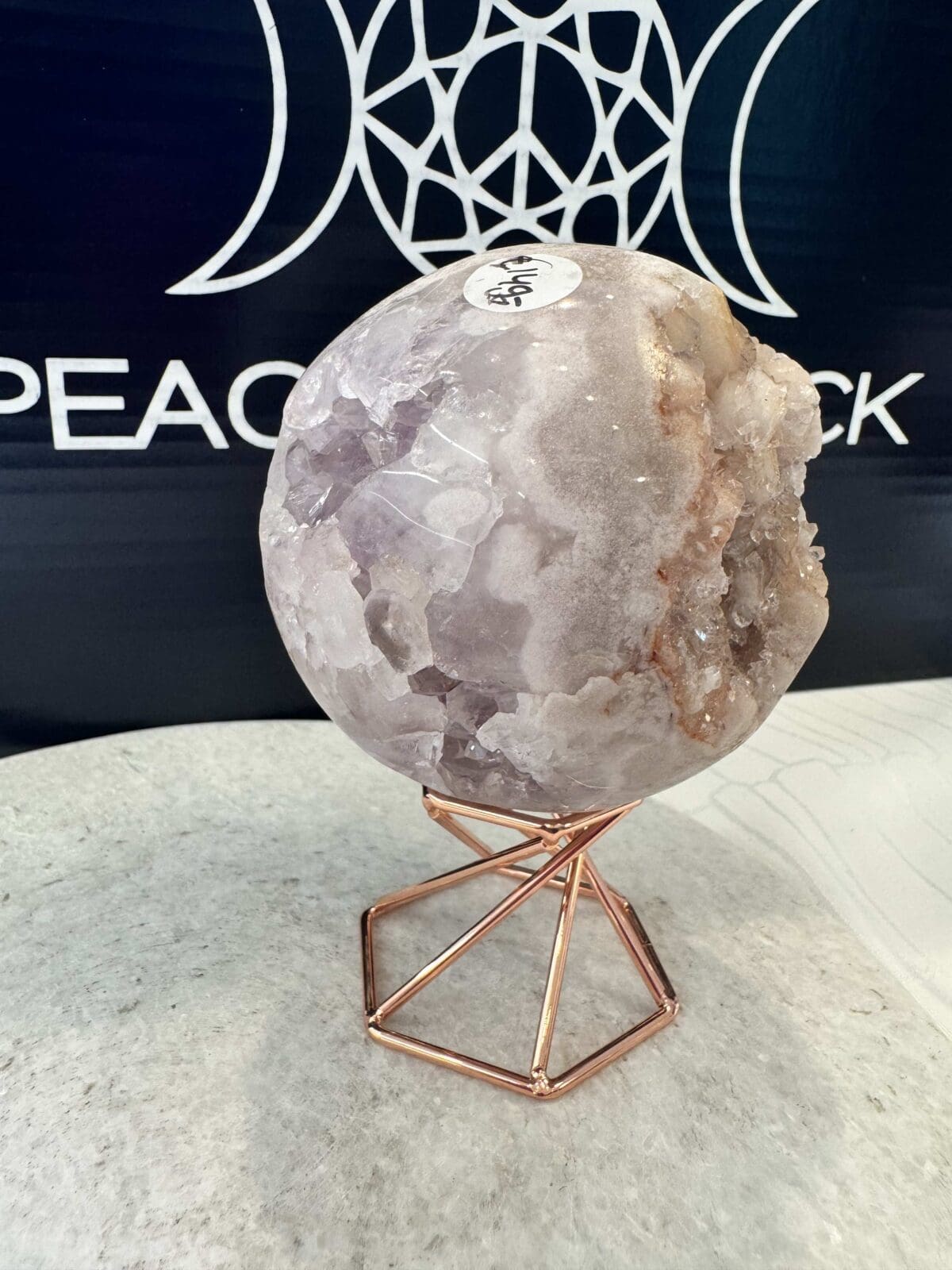 Roze Amethist sphere/bol (⌀7cm)