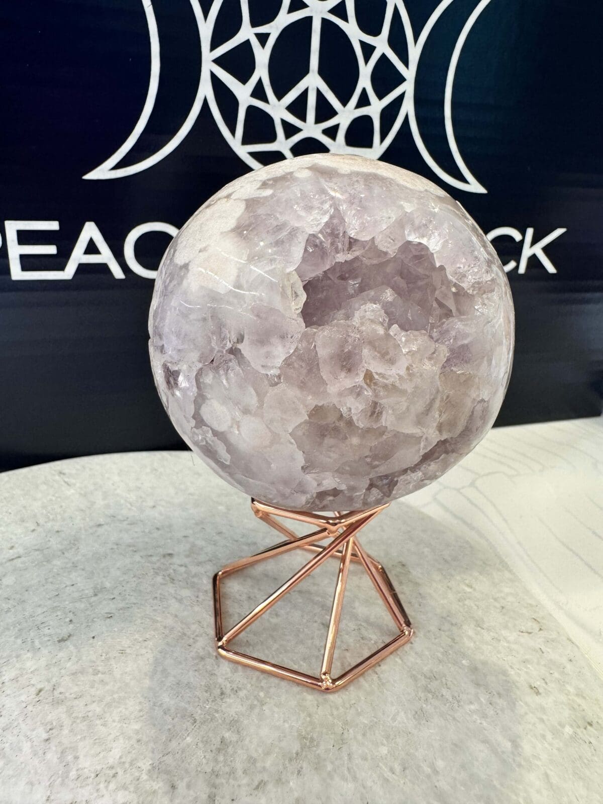 Roze Amethist sphere/bol (⌀7cm) - Afbeelding 2