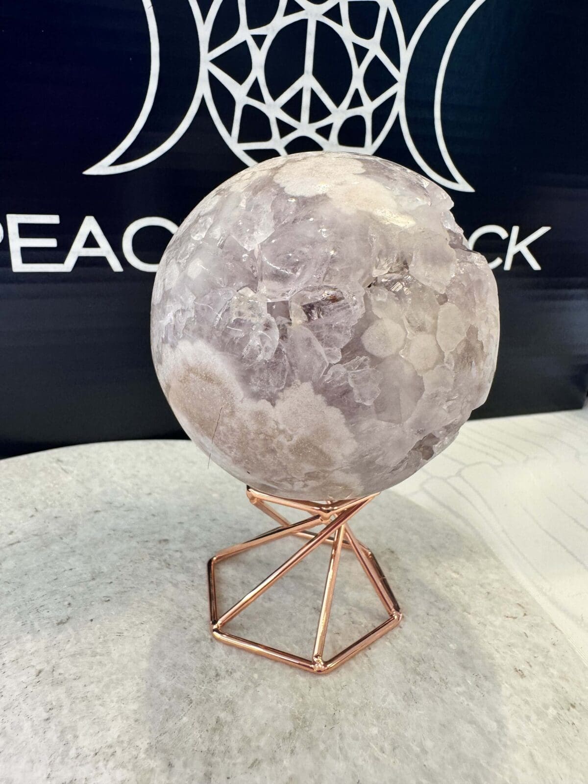 Roze Amethist sphere/bol (⌀7cm) - Afbeelding 3