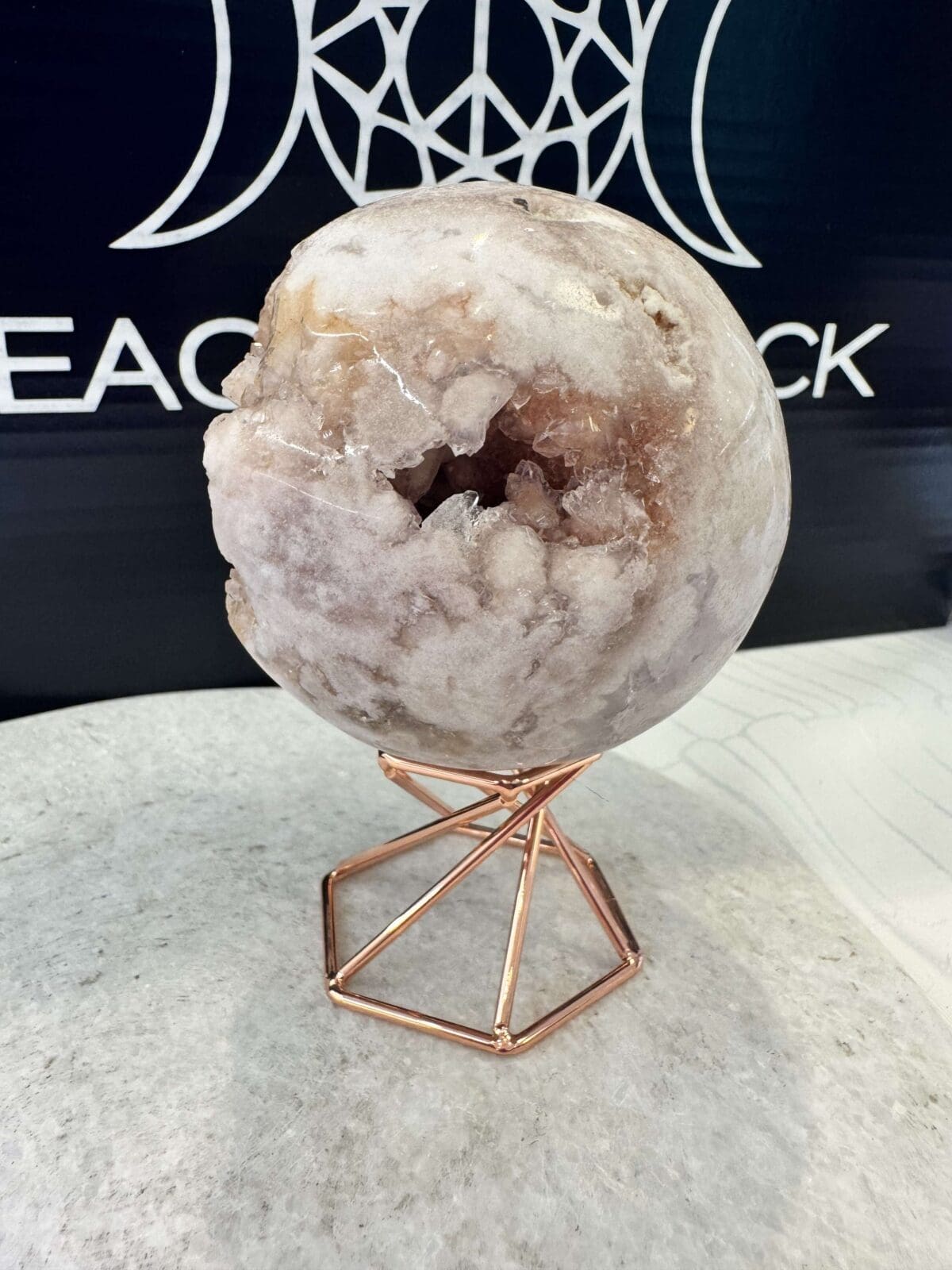 Roze Amethist sphere/bol (⌀7cm) - Afbeelding 5