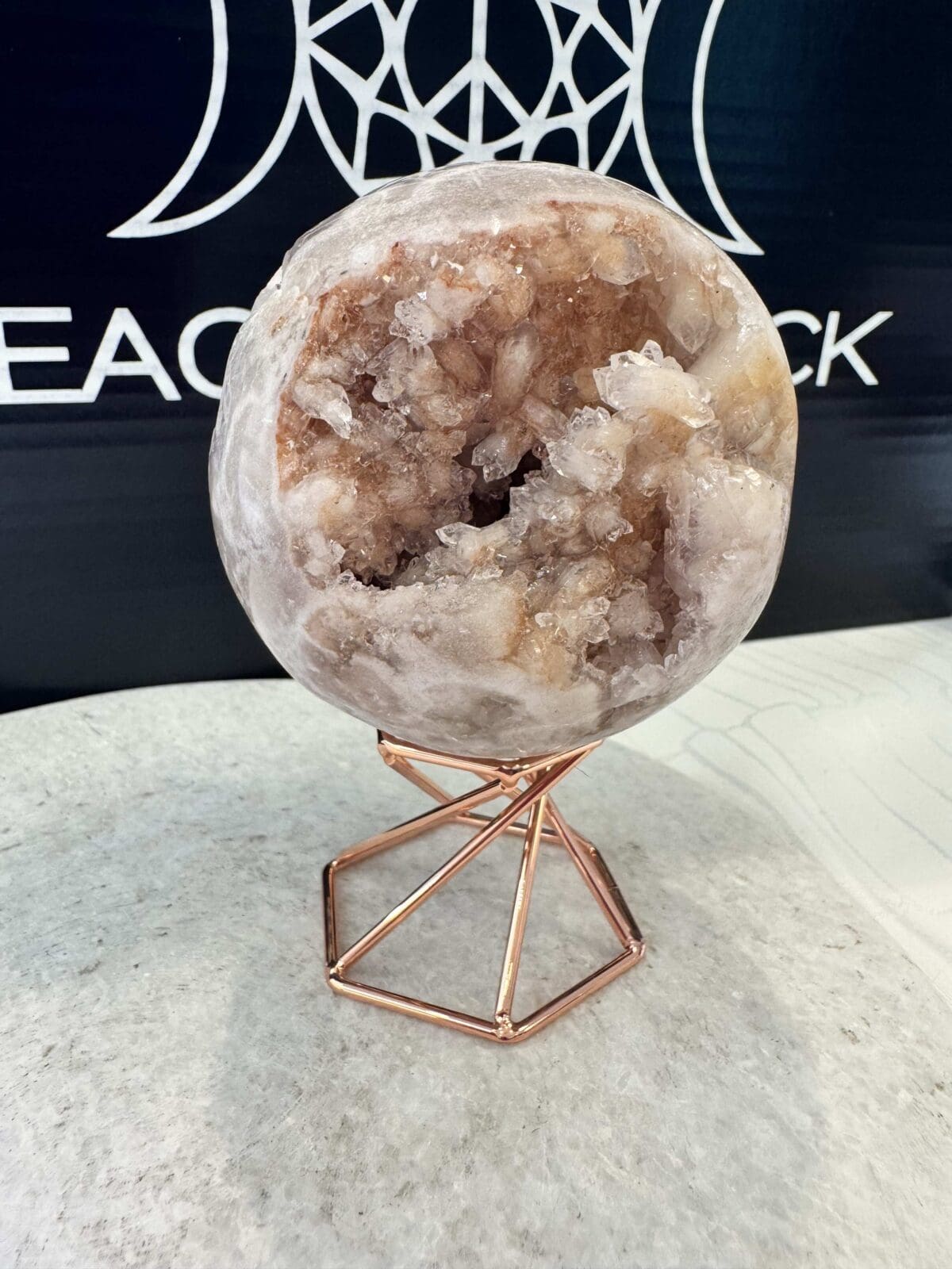 Roze Amethist sphere/bol (⌀7cm) - Afbeelding 7