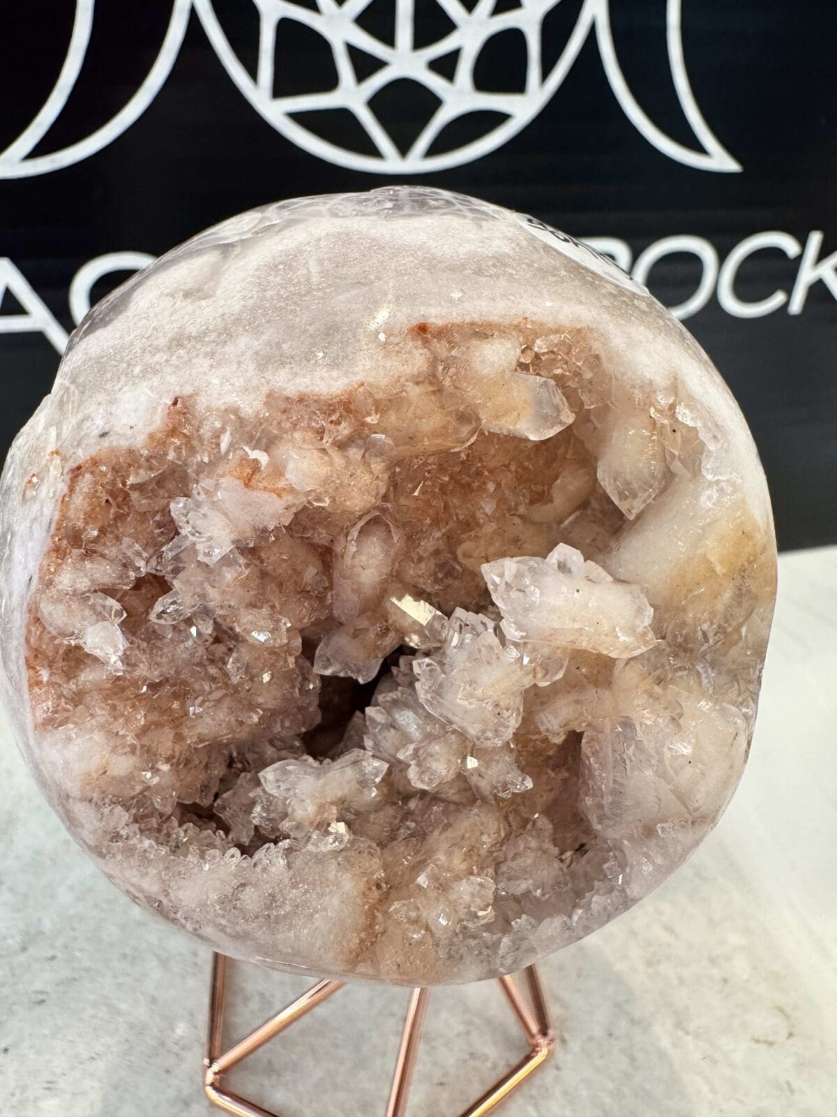 Roze Amethist sphere/bol (⌀7cm) - Afbeelding 8