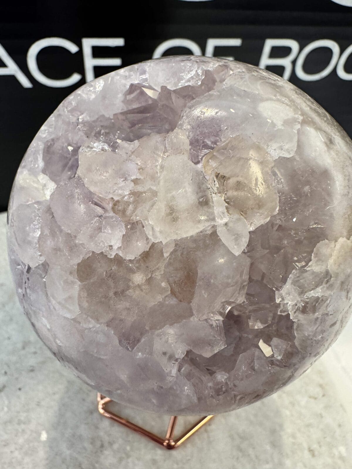 Roze Amethist sphere/bol (⌀7cm) - Afbeelding 9