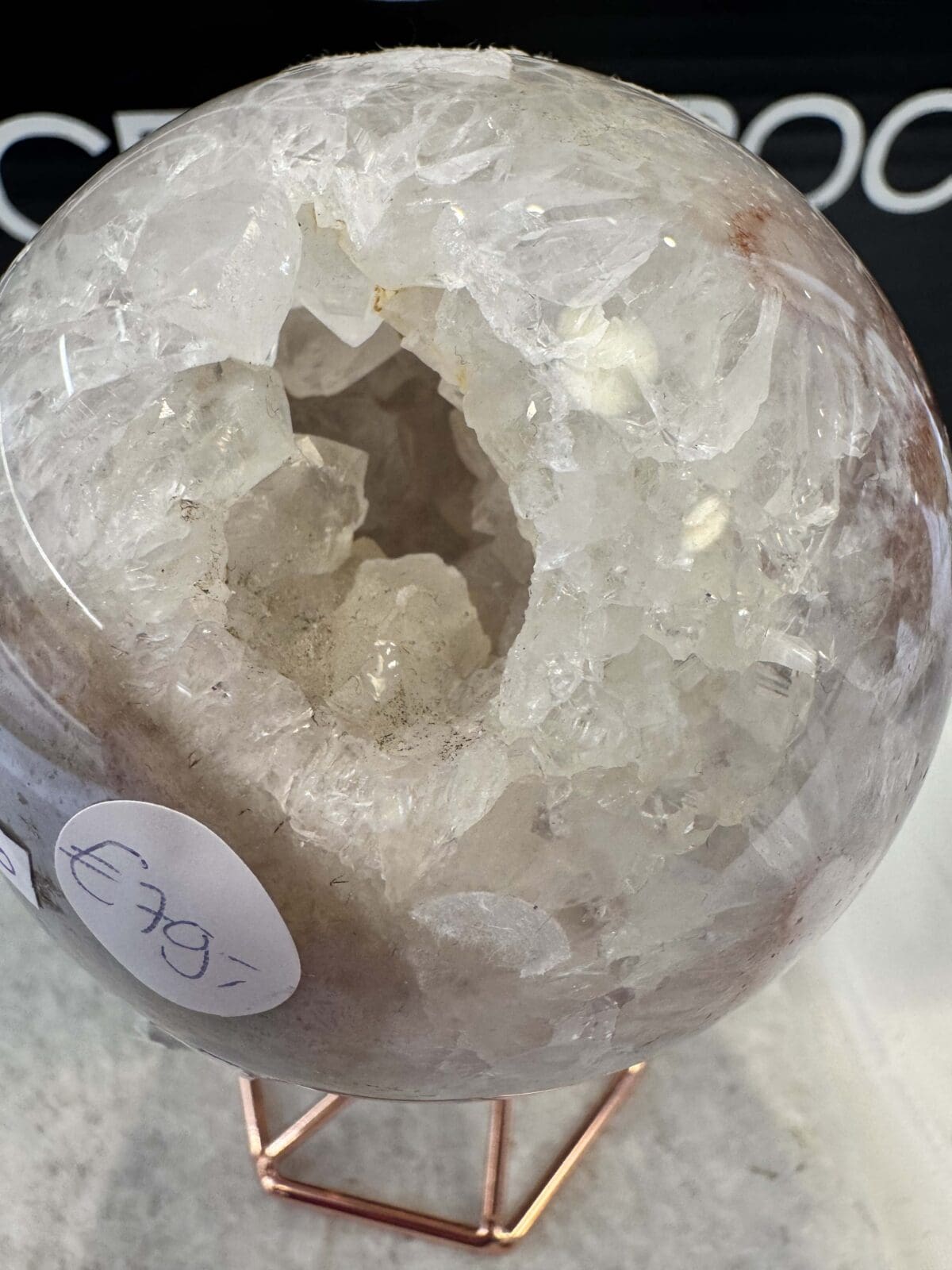 Roze Amethist met Bloem Agaat sphere/bol (⌀7cm) - Afbeelding 6