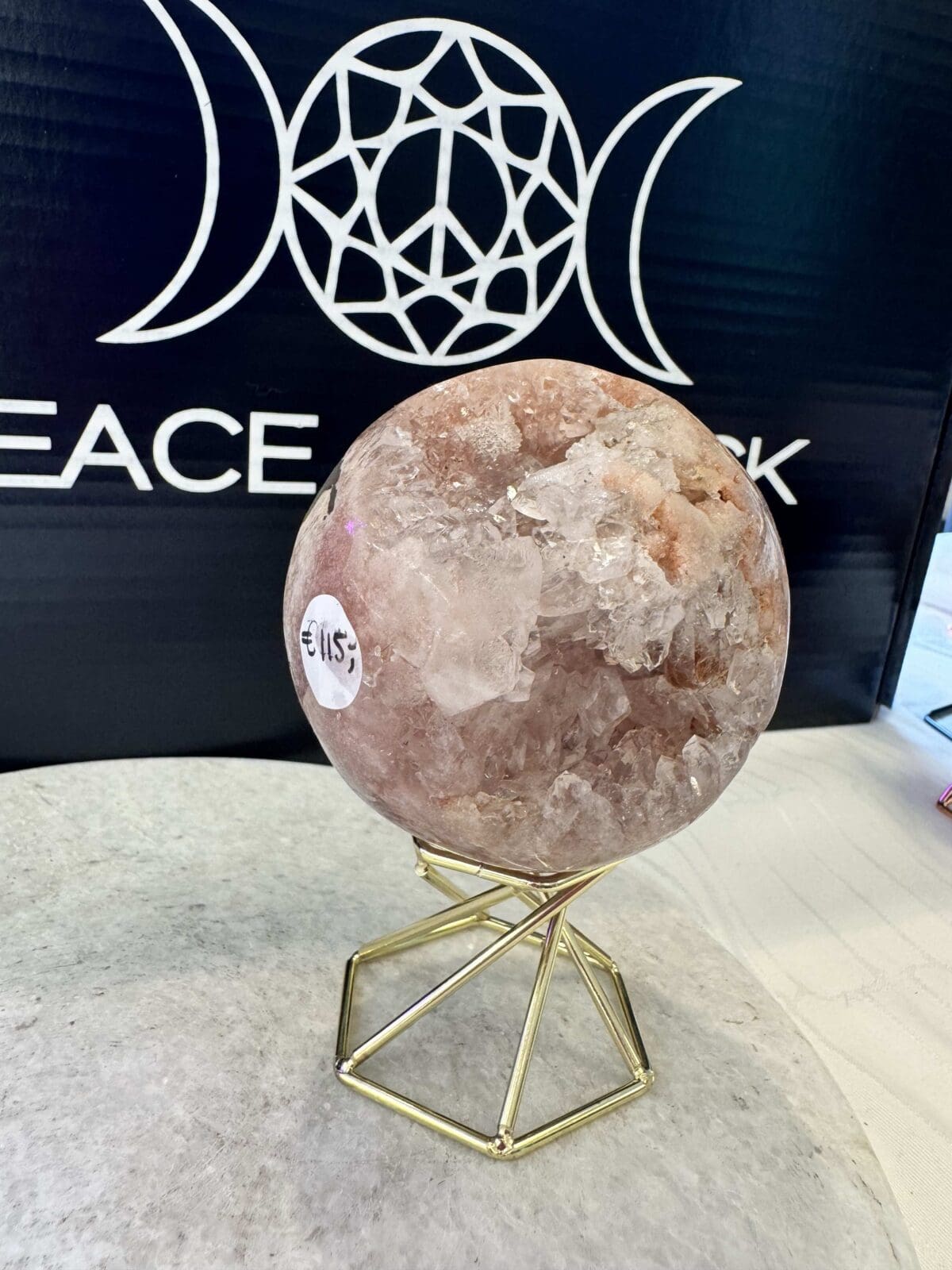 Roze Amethist sphere/bol (⌀6.5cm)