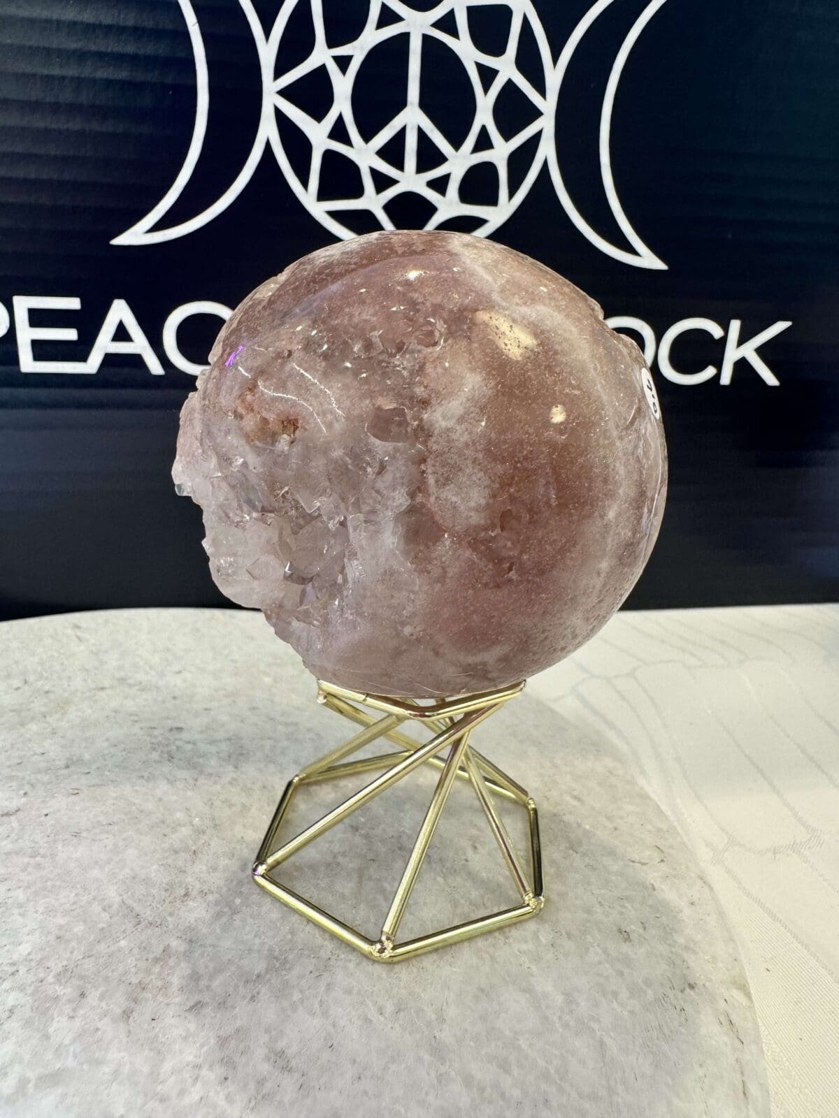 Roze Amethist sphere/bol (⌀6.5cm) - Afbeelding 4