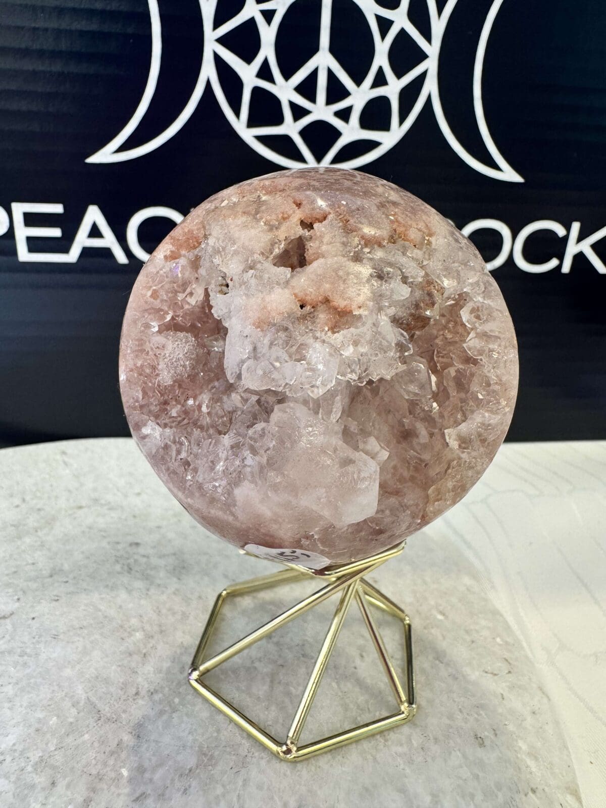 Roze Amethist sphere/bol (⌀6.5cm) - Afbeelding 5