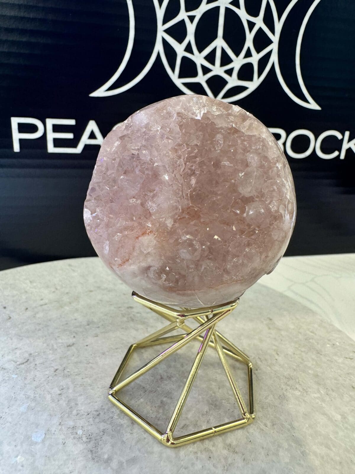 Roze Amethist sphere/bol (⌀6cm)