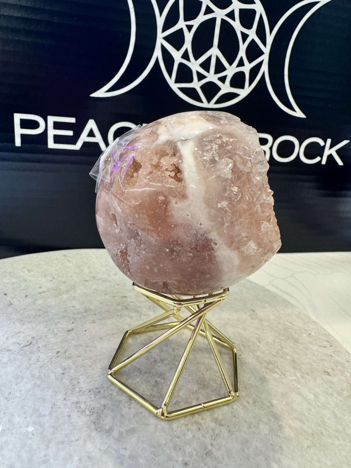 Roze Amethist sphere/bol (⌀6cm) - Afbeelding 2