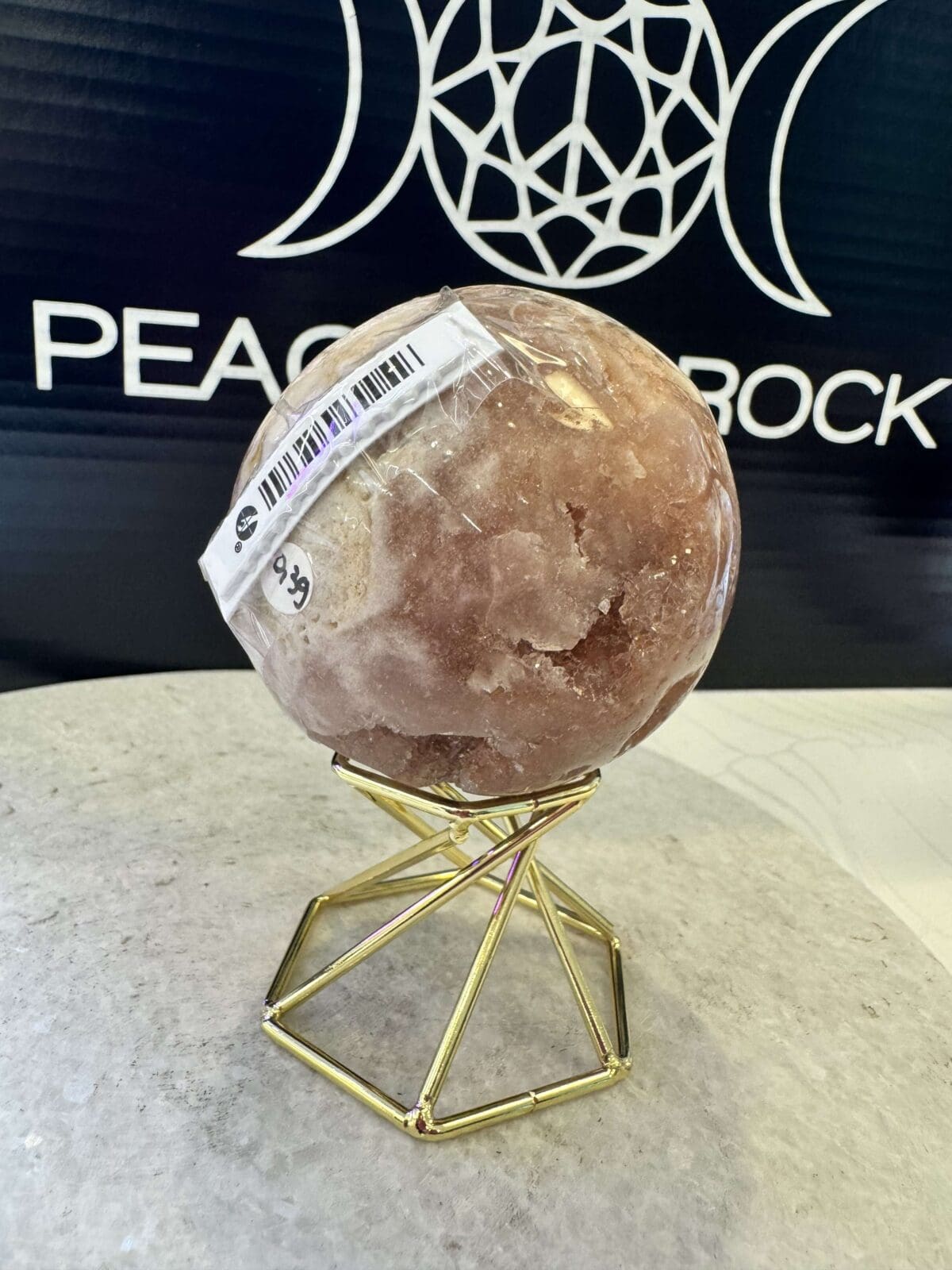 Roze Amethist sphere/bol (⌀6cm) - Afbeelding 3