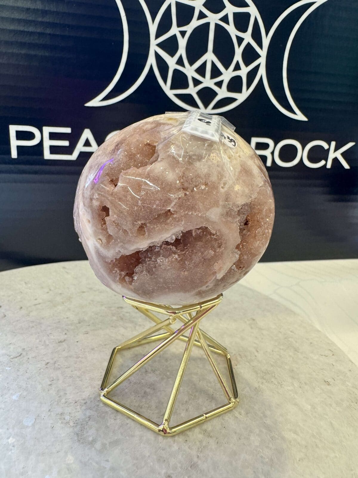 Roze Amethist sphere/bol (⌀6cm) - Afbeelding 4