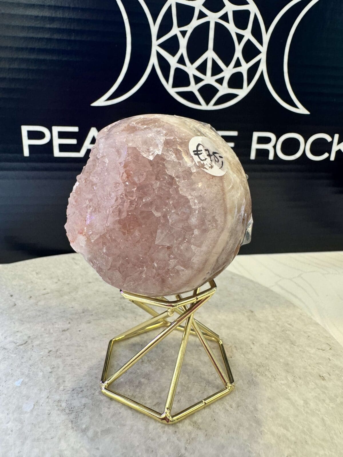 Roze Amethist sphere/bol (⌀6cm) - Afbeelding 6