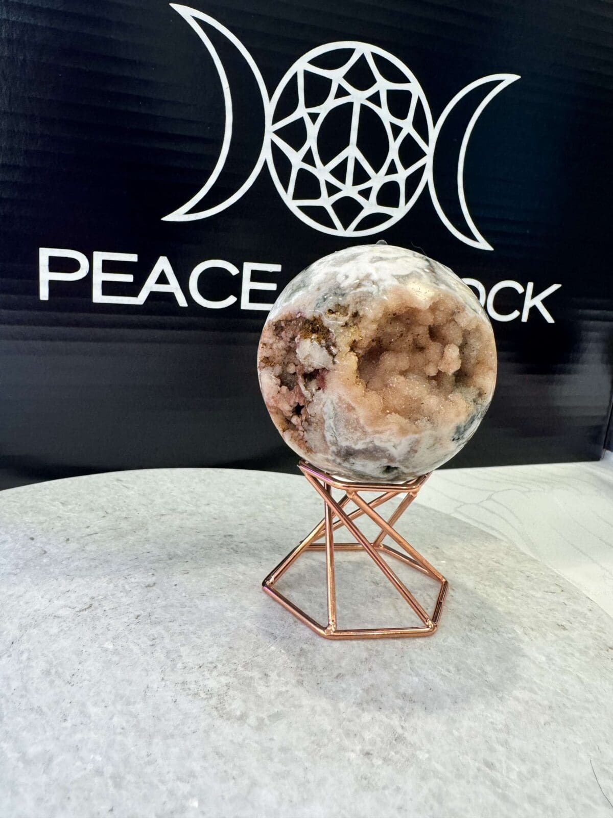 Roze Amethist sphere/bol (⌀6cm)