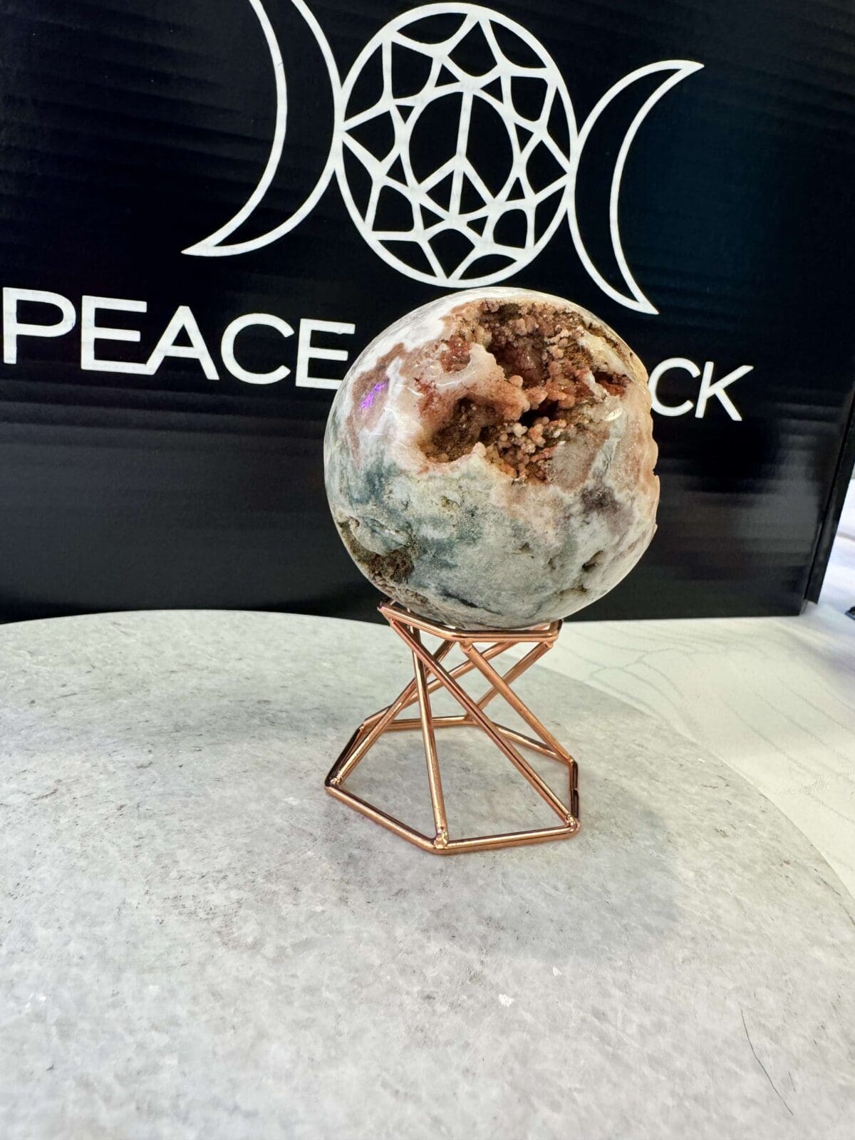 Roze Amethist sphere/bol (⌀6cm) - Afbeelding 2
