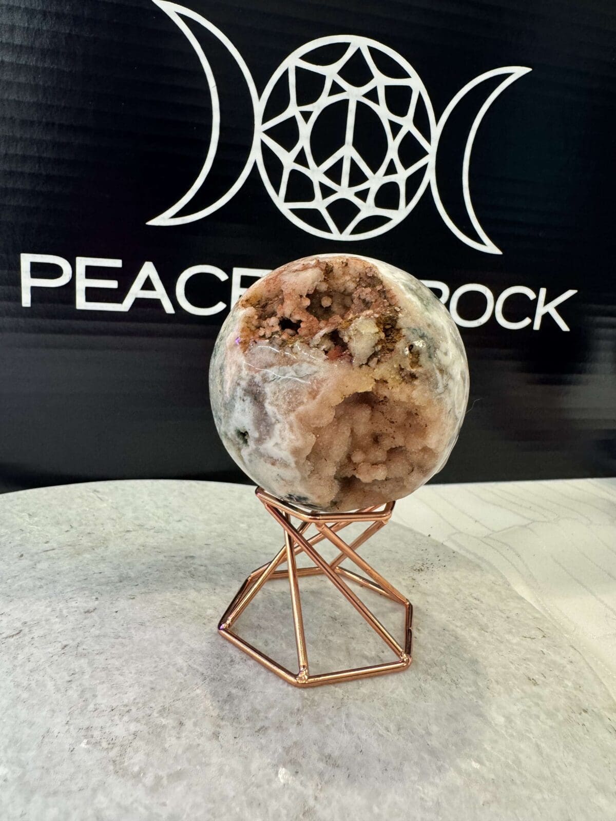 Roze Amethist sphere/bol (⌀6cm) - Afbeelding 7