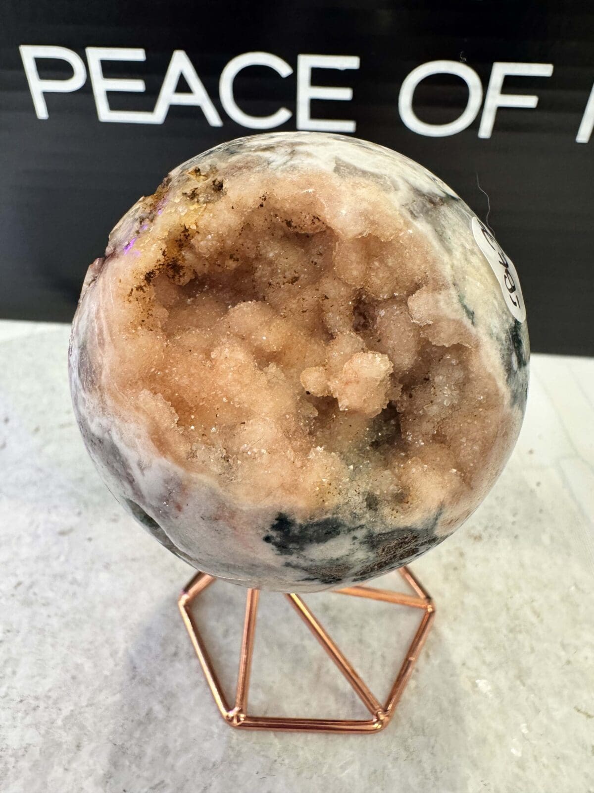 Roze Amethist sphere/bol (⌀6cm) - Afbeelding 8