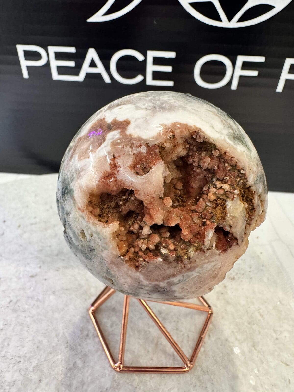 Roze Amethist sphere/bol (⌀6cm) - Afbeelding 9