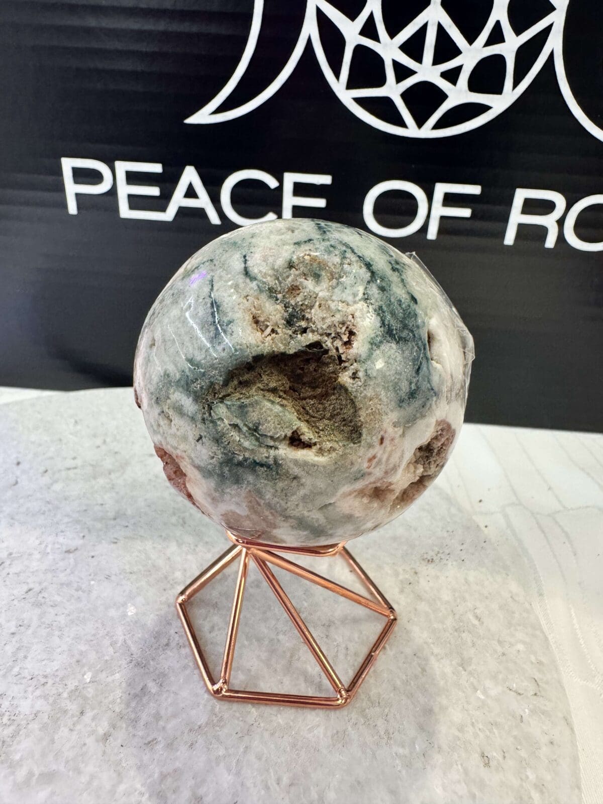 Roze Amethist sphere/bol (⌀6cm) - Afbeelding 11